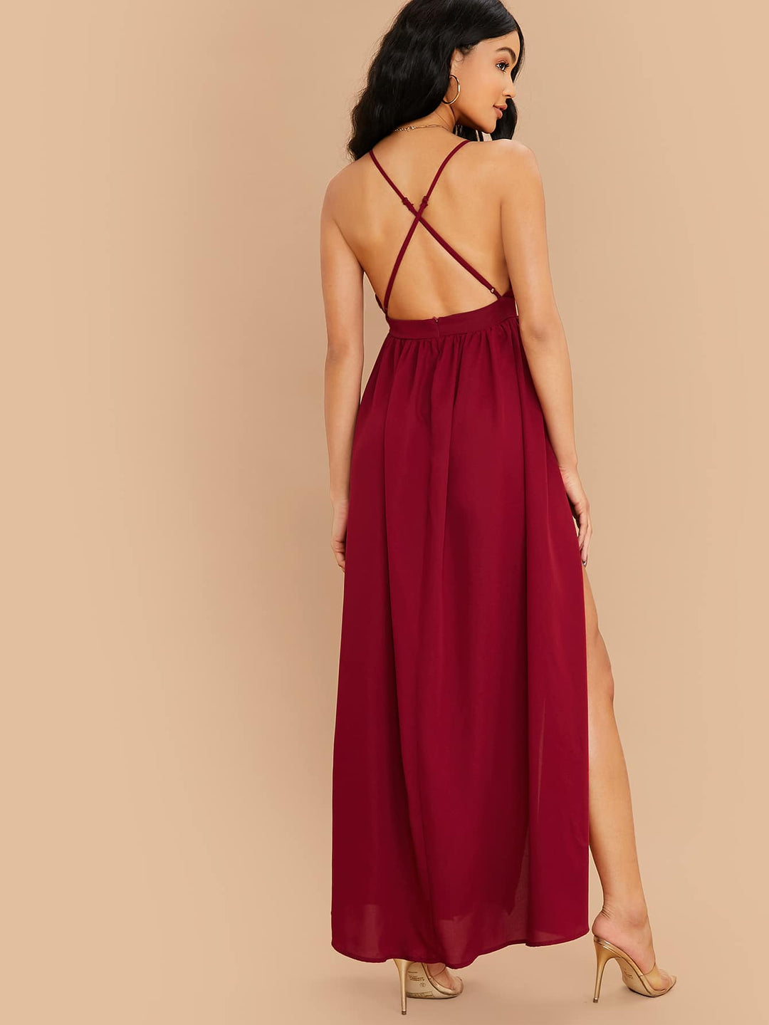 Rochie midi SHEIN, vișiniu