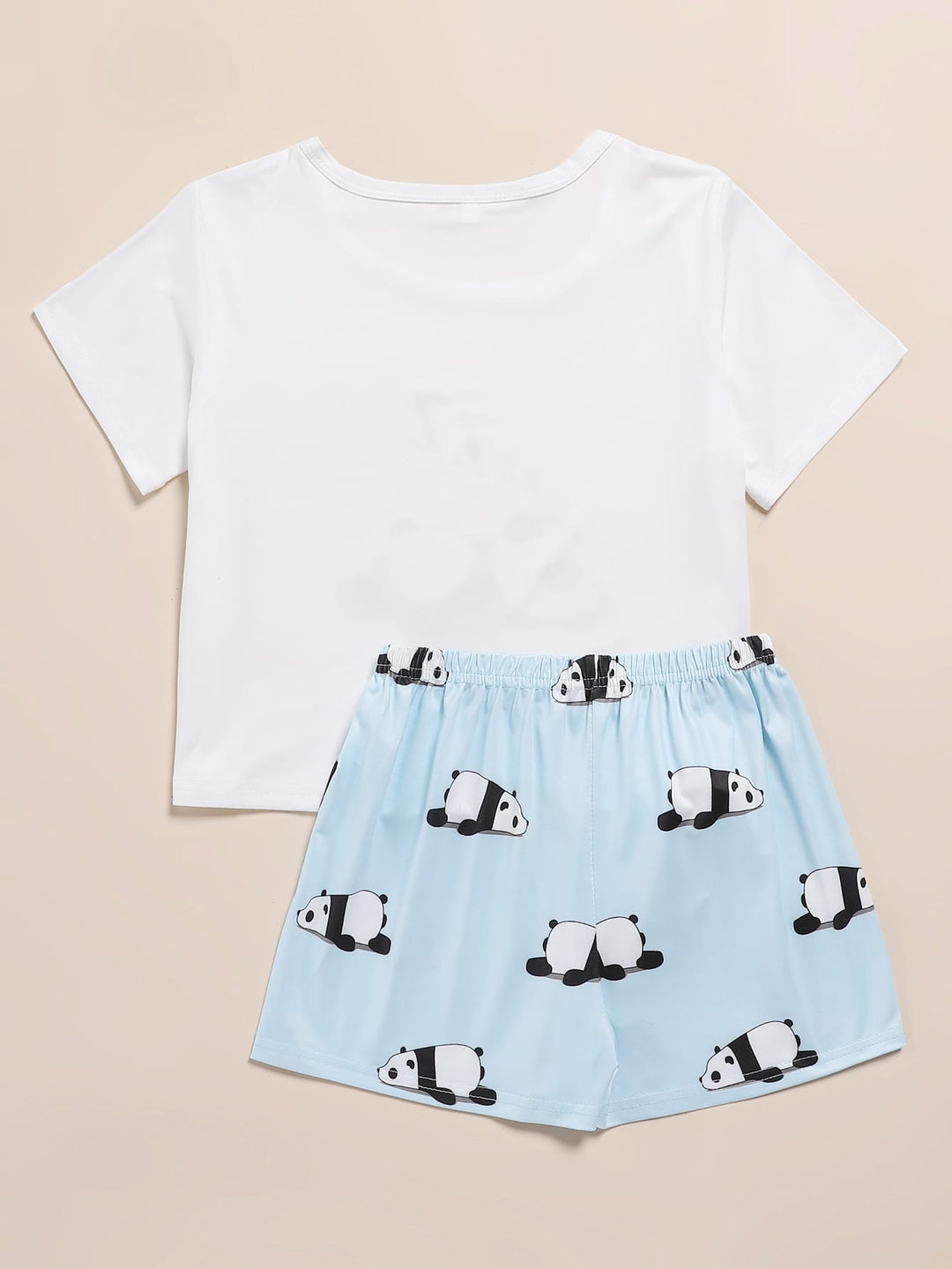 Compleu pijamale SHEIN, alb
