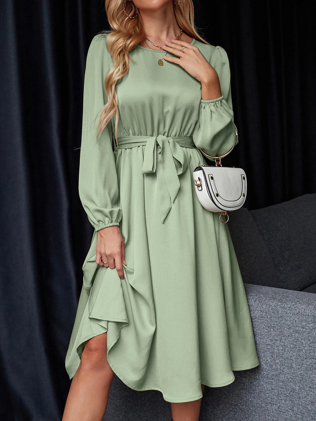 Shein mini ruha, zöld