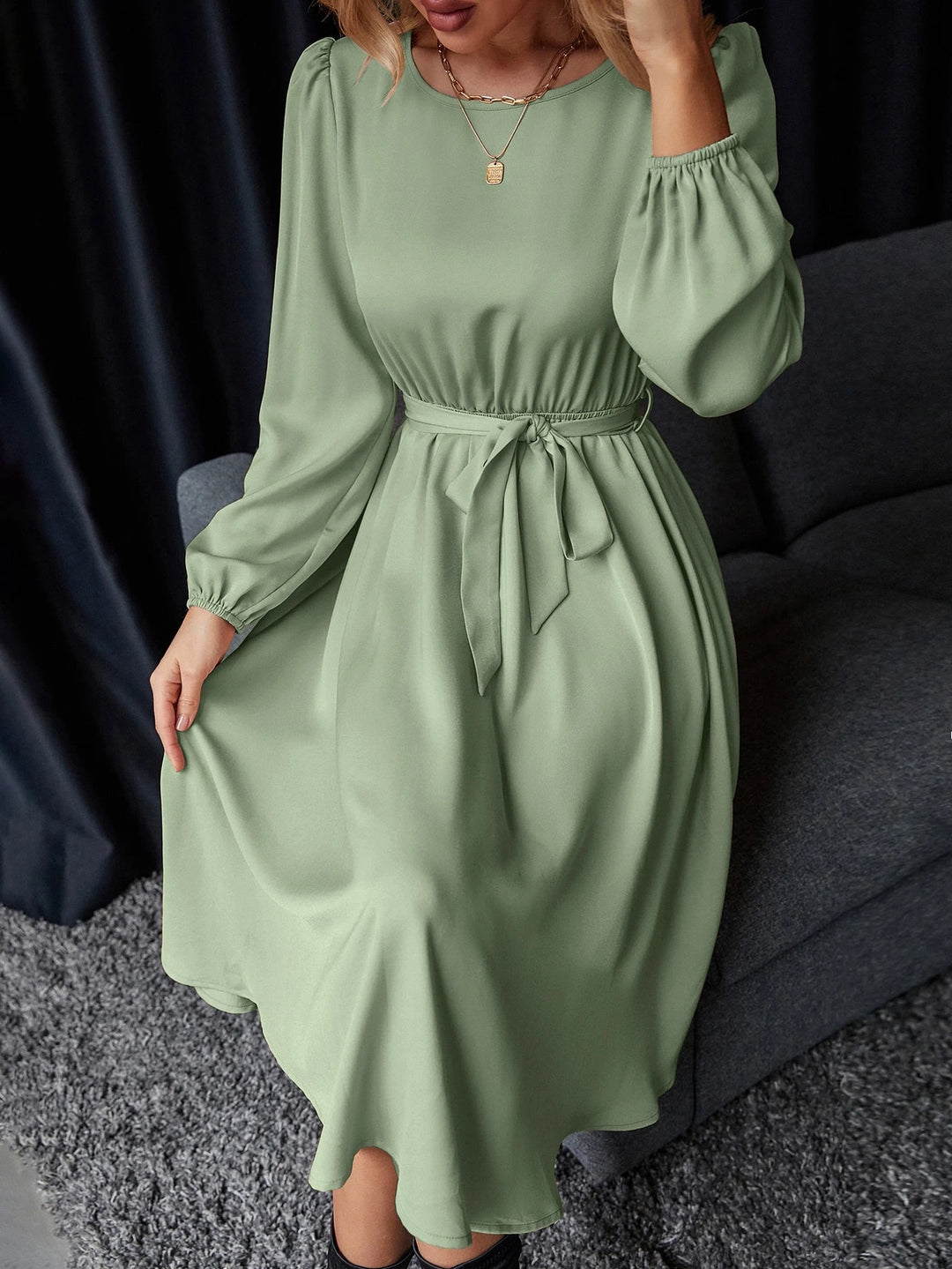 Shein mini ruha, zöld
