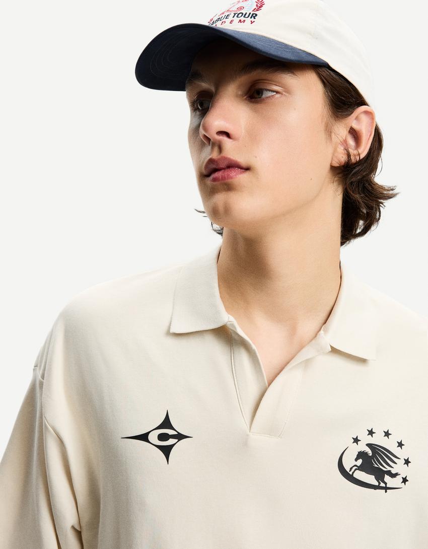 Tricou BERSHKA, crem