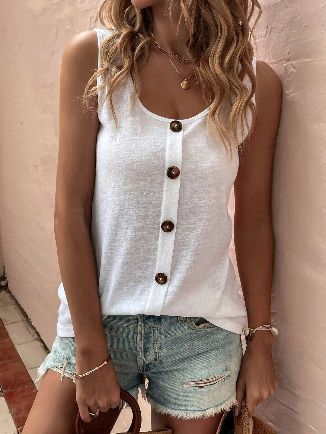 Fehér SHEIN top
