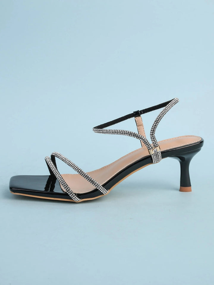 Sandale cu toc SHEIN, negru