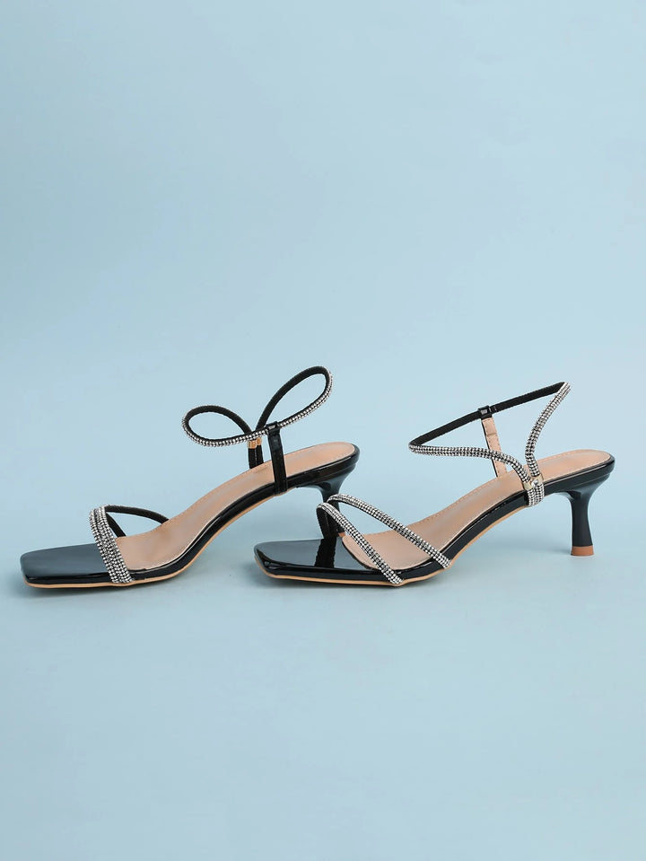 Sandale cu toc SHEIN, negru