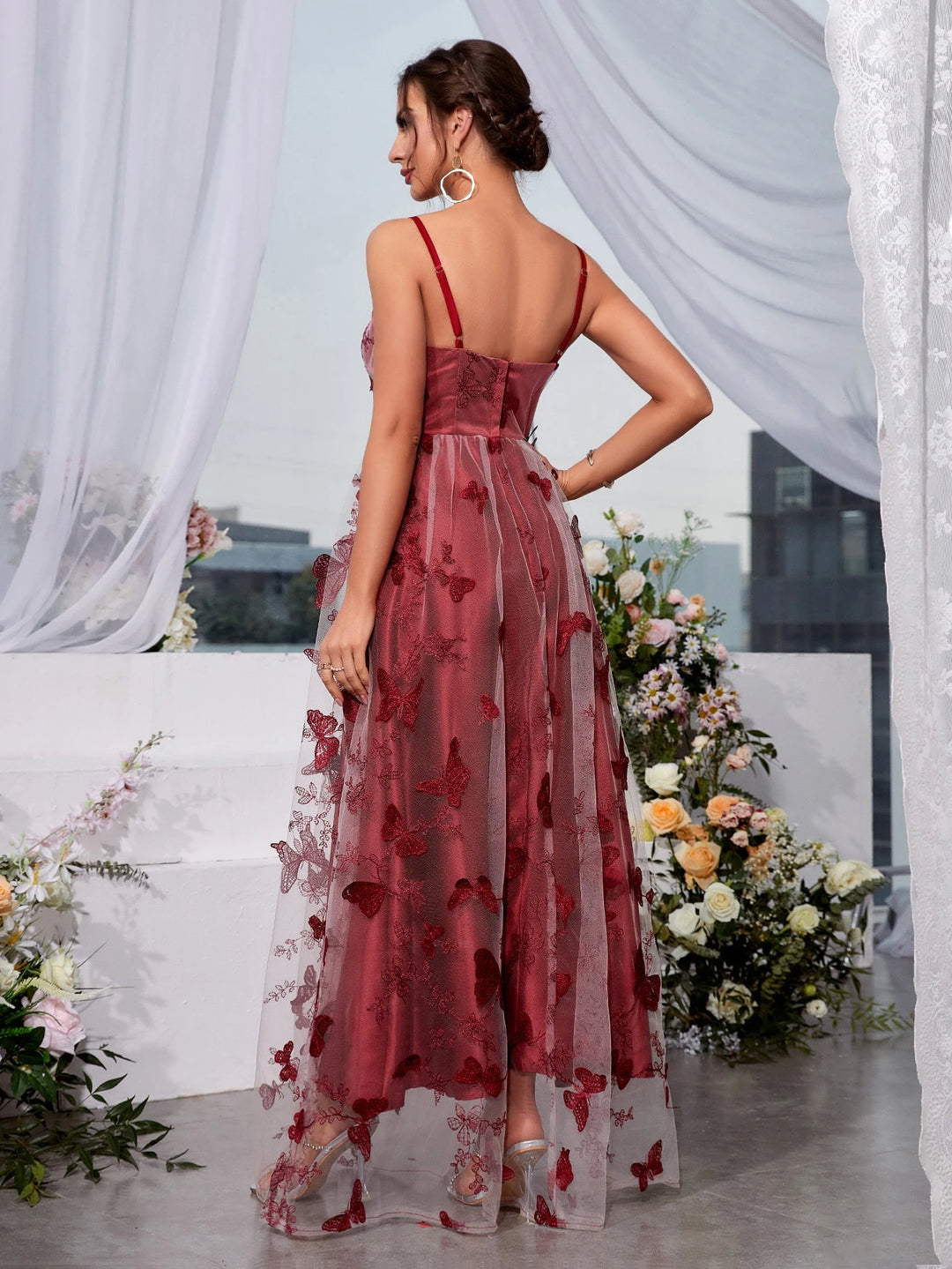 Rochie maxi SHEIN, roșu