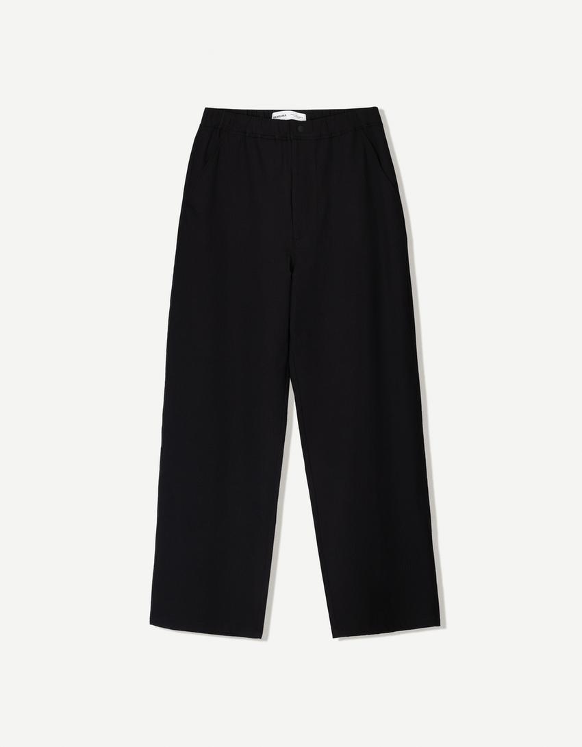Pantaloni BERSHKA, negru