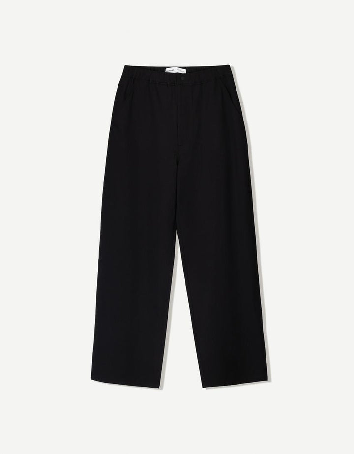 Pantaloni BERSHKA, negru