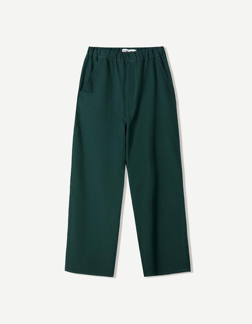 Pantaloni BERSHKA, verde