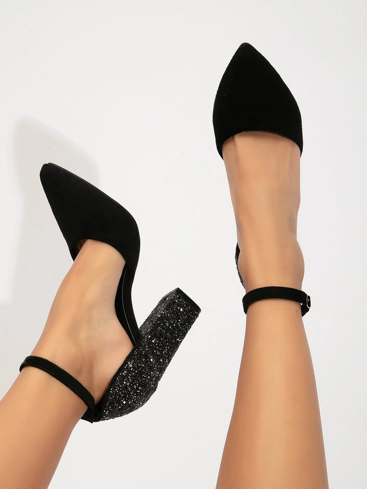 Pantofi cu toc SHEIN, negru