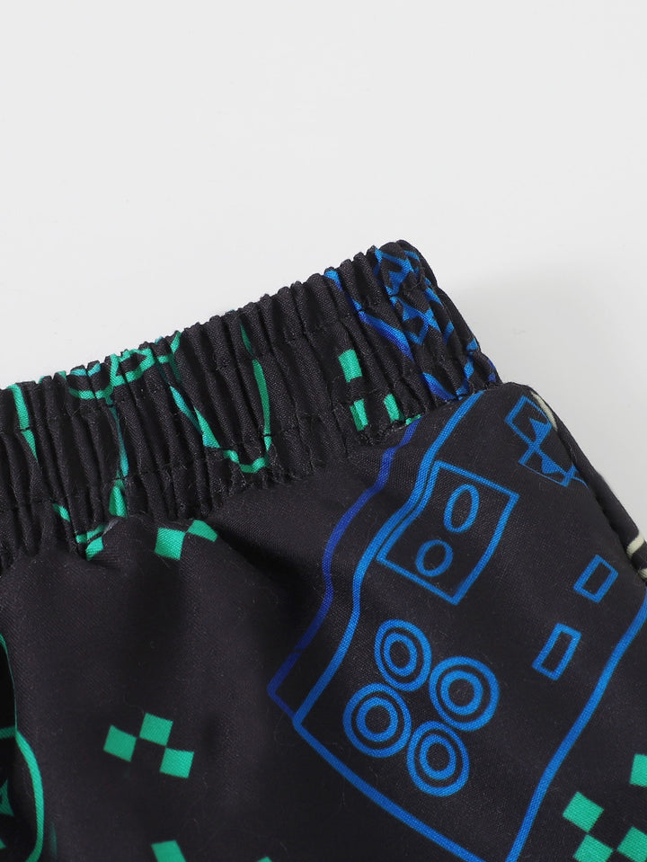 Short de baie SHEIN, negru
