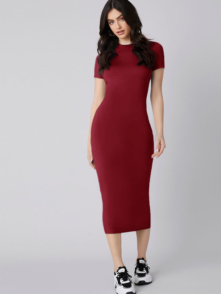 Rochie midi SHEIN, vișiniu