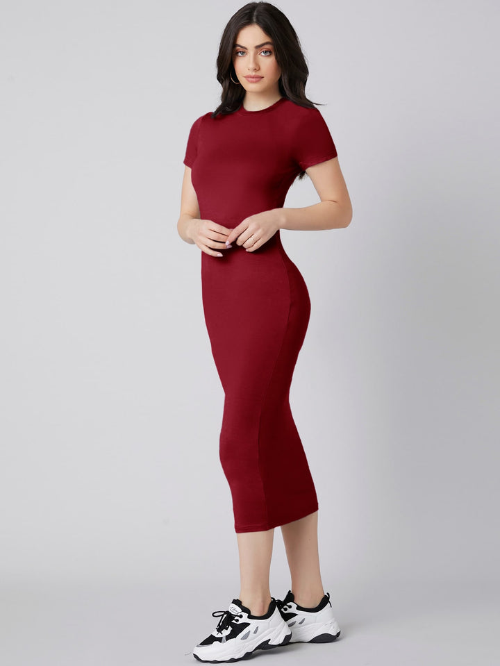 Rochie midi SHEIN, vișiniu