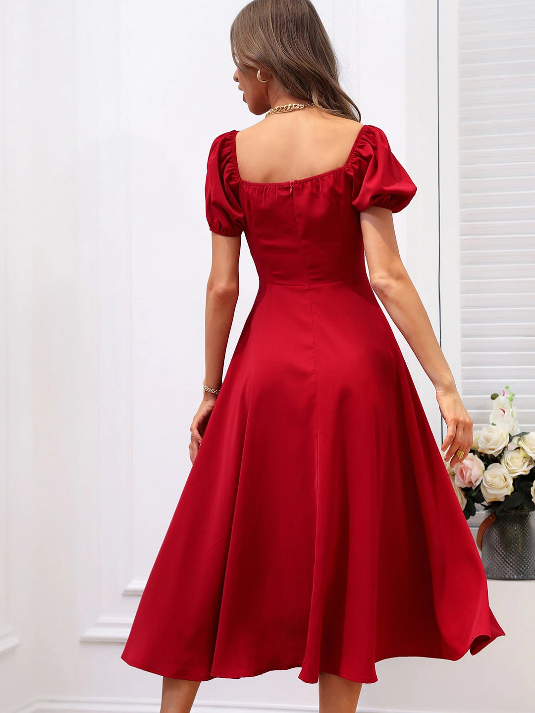 Rochie midi SHEIN, roșu