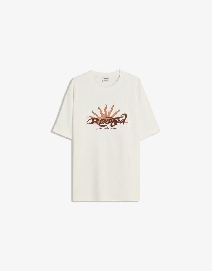 Tricou BERSHKA, alb