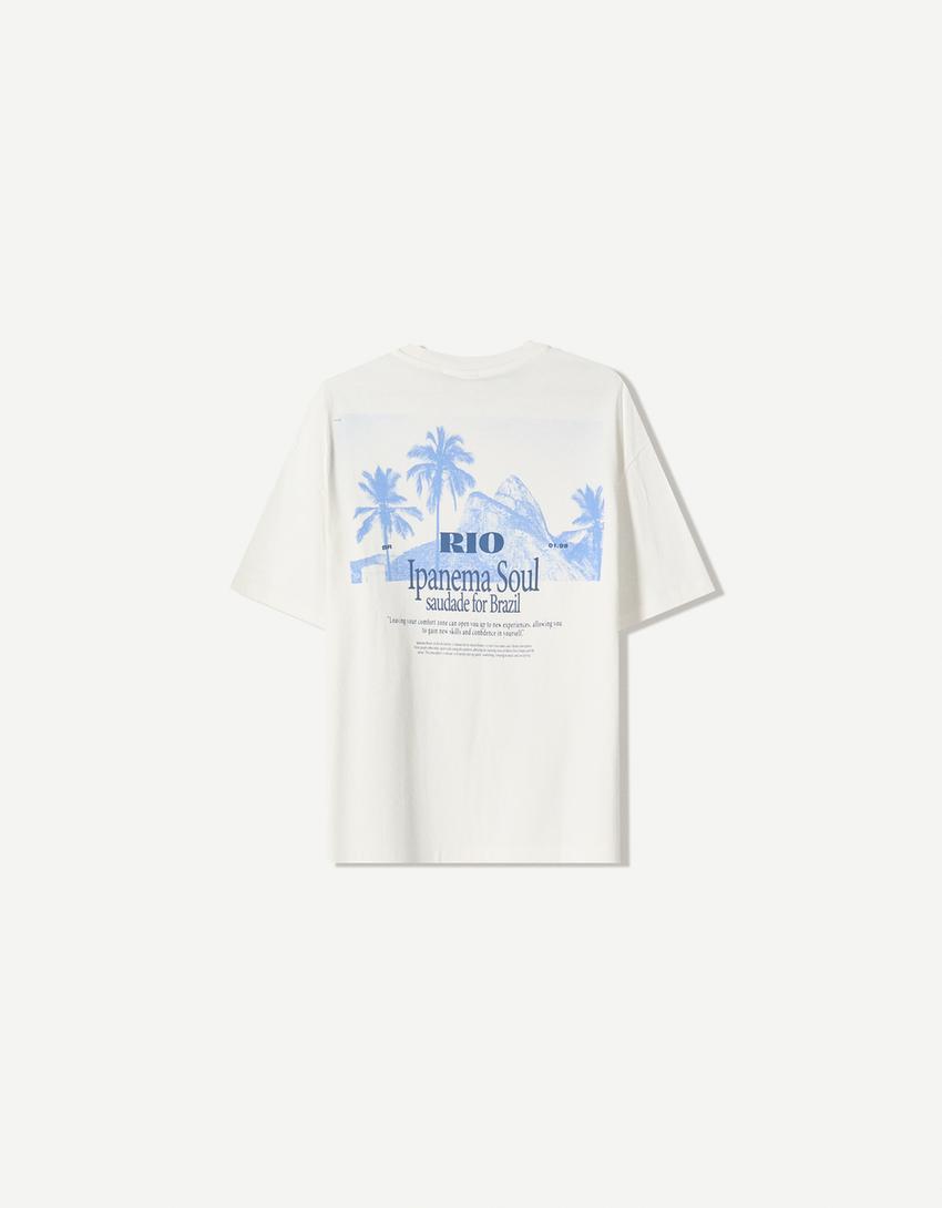 Tricou BERSHKA, alb