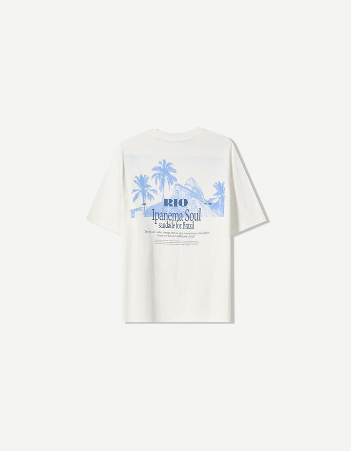 Tricou BERSHKA, alb