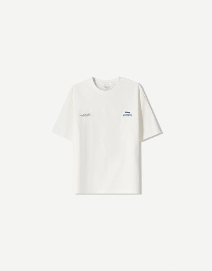 Tricou BERSHKA, alb