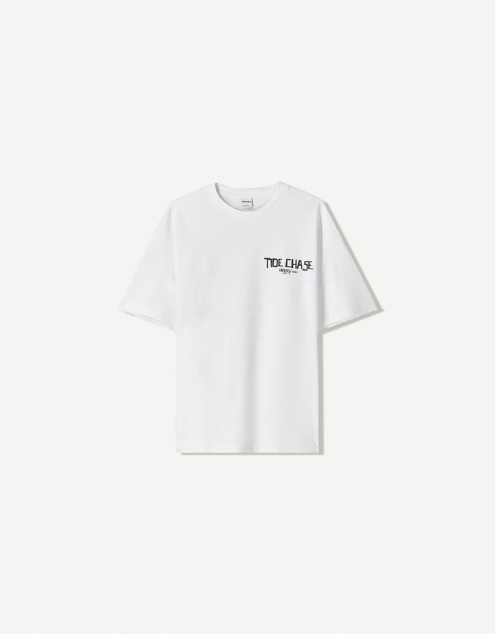 Póló BERSHKA, fehér
