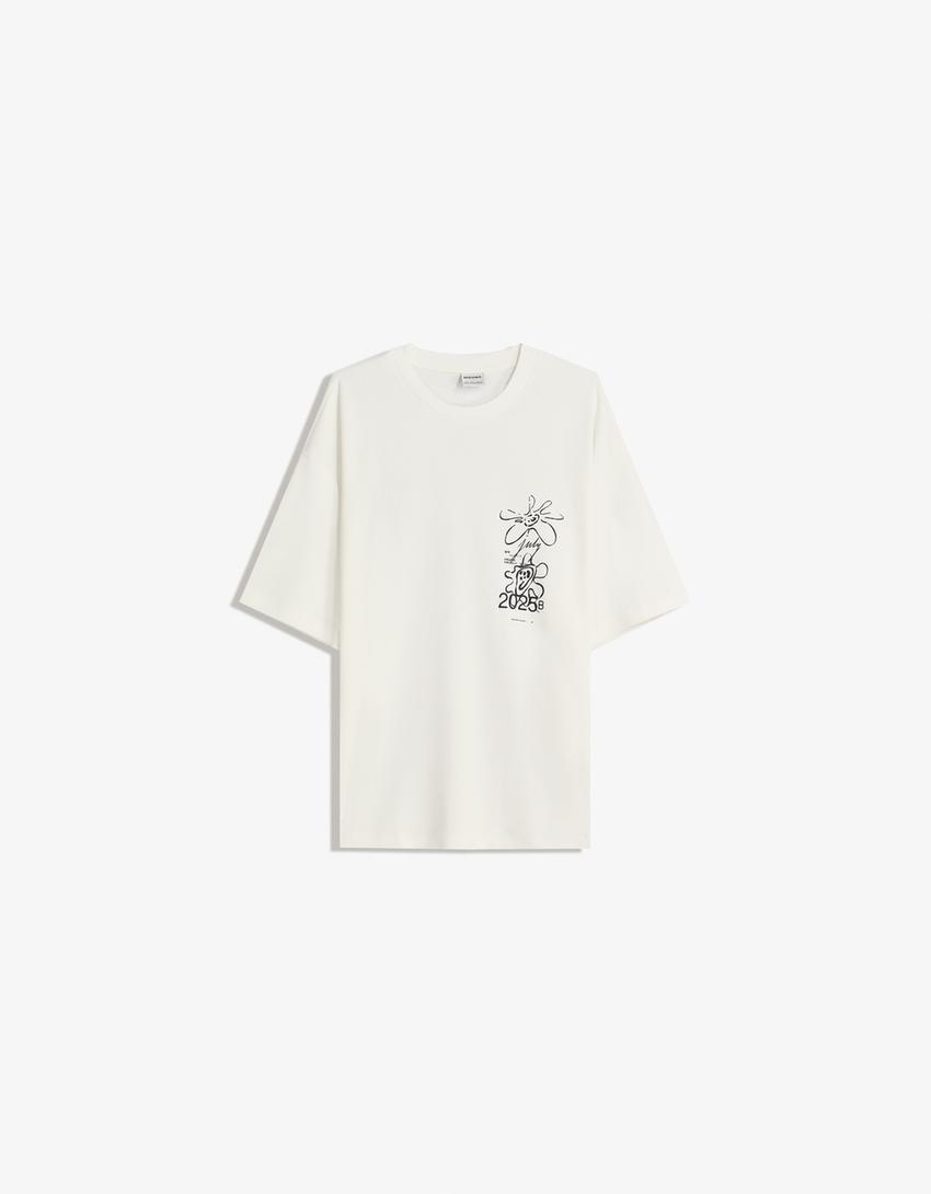 Póló BERSHKA, fehér