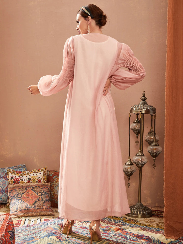 Cardigan lung SHEIIN, roz