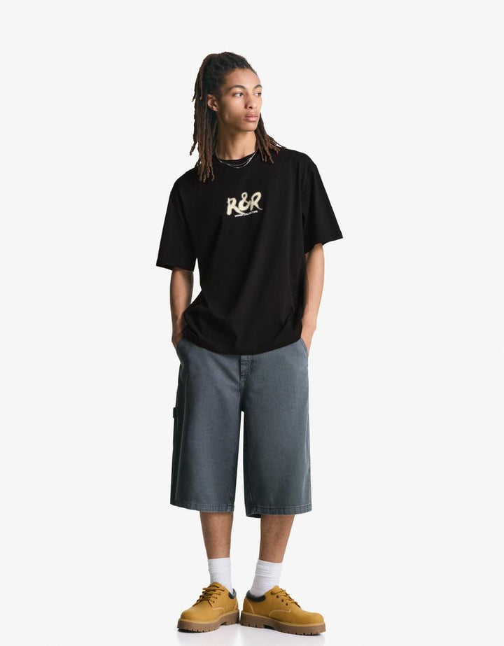 Tricou BERSHKA, negru