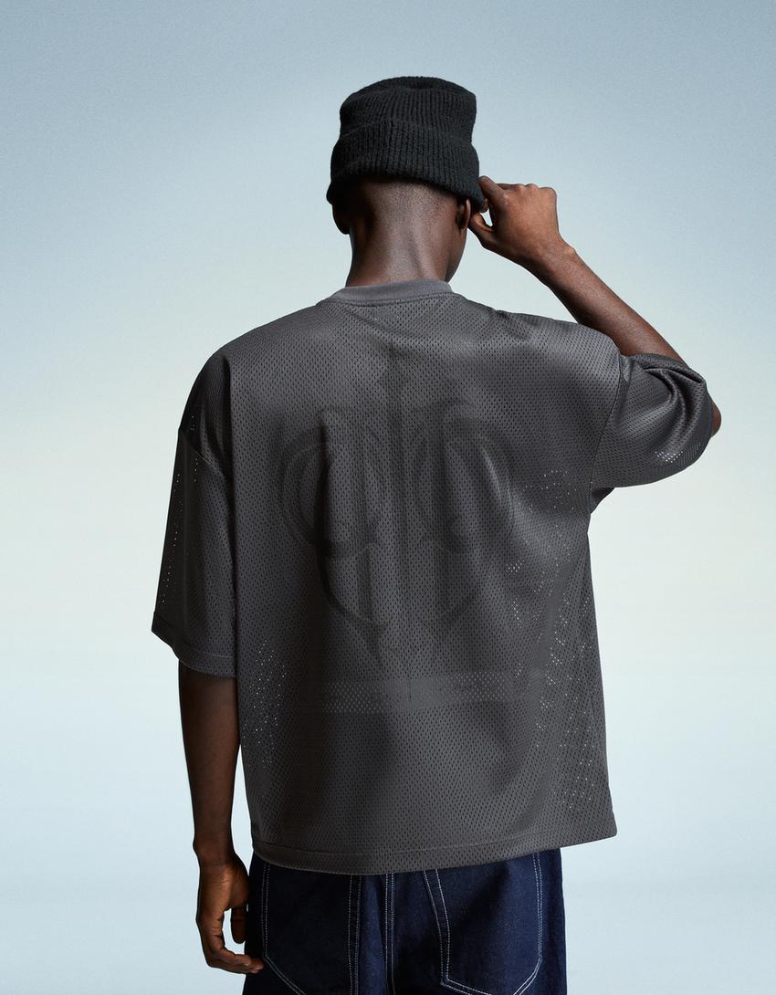 Tricou BERSHKA, gri