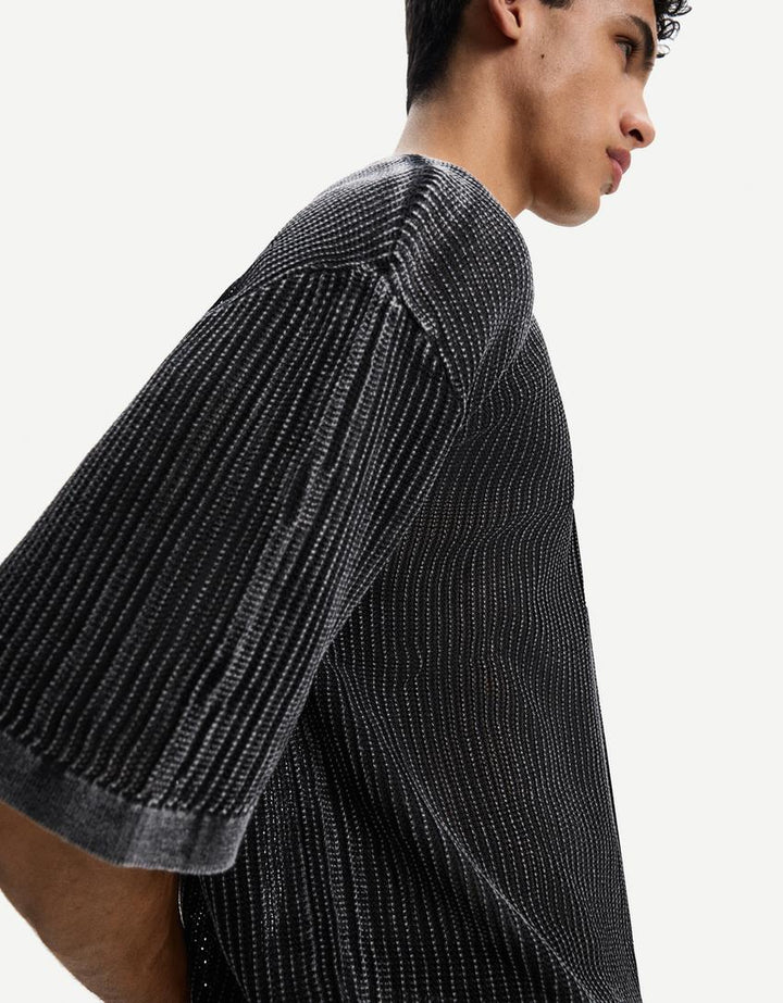 Póló BERSHKA, fekete