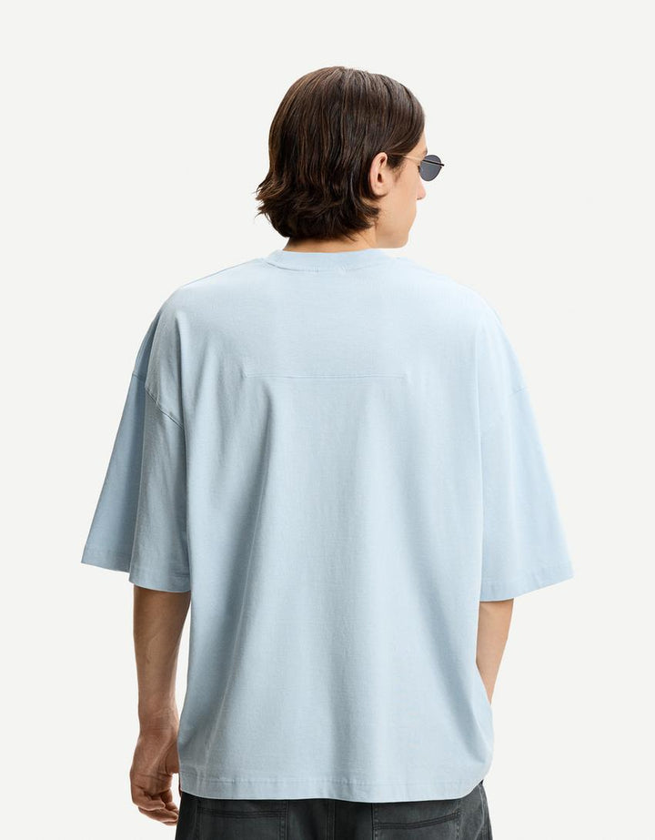 Tricou BERSHKA, albastru
