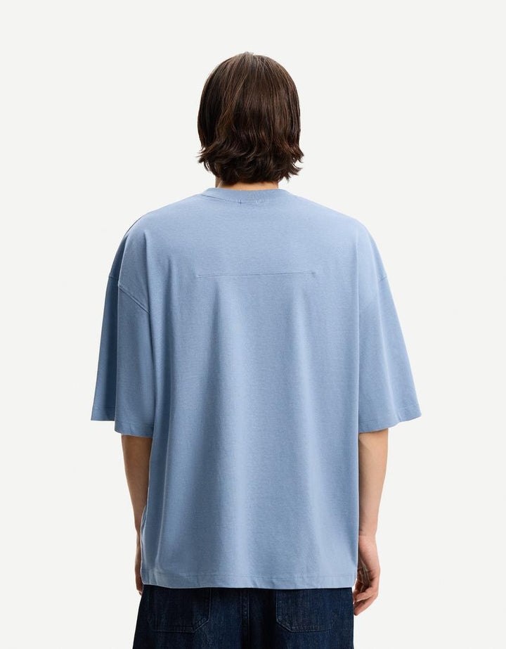 Tricou BERSHKA, albastru