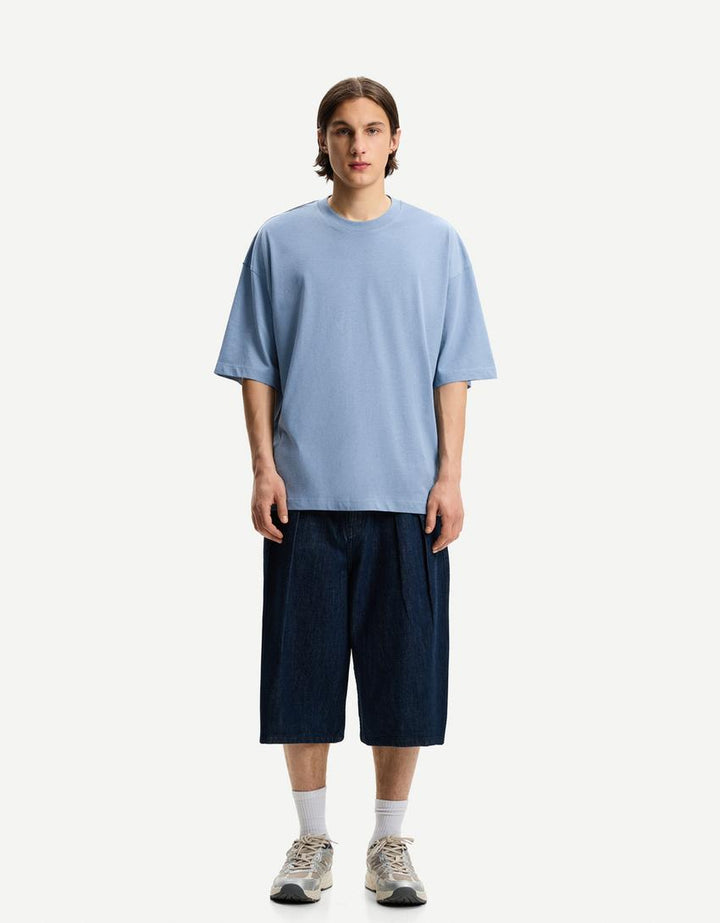 Tricou BERSHKA, albastru
