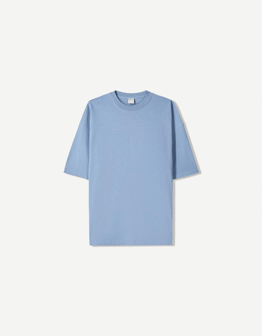 Tricou BERSHKA, albastru