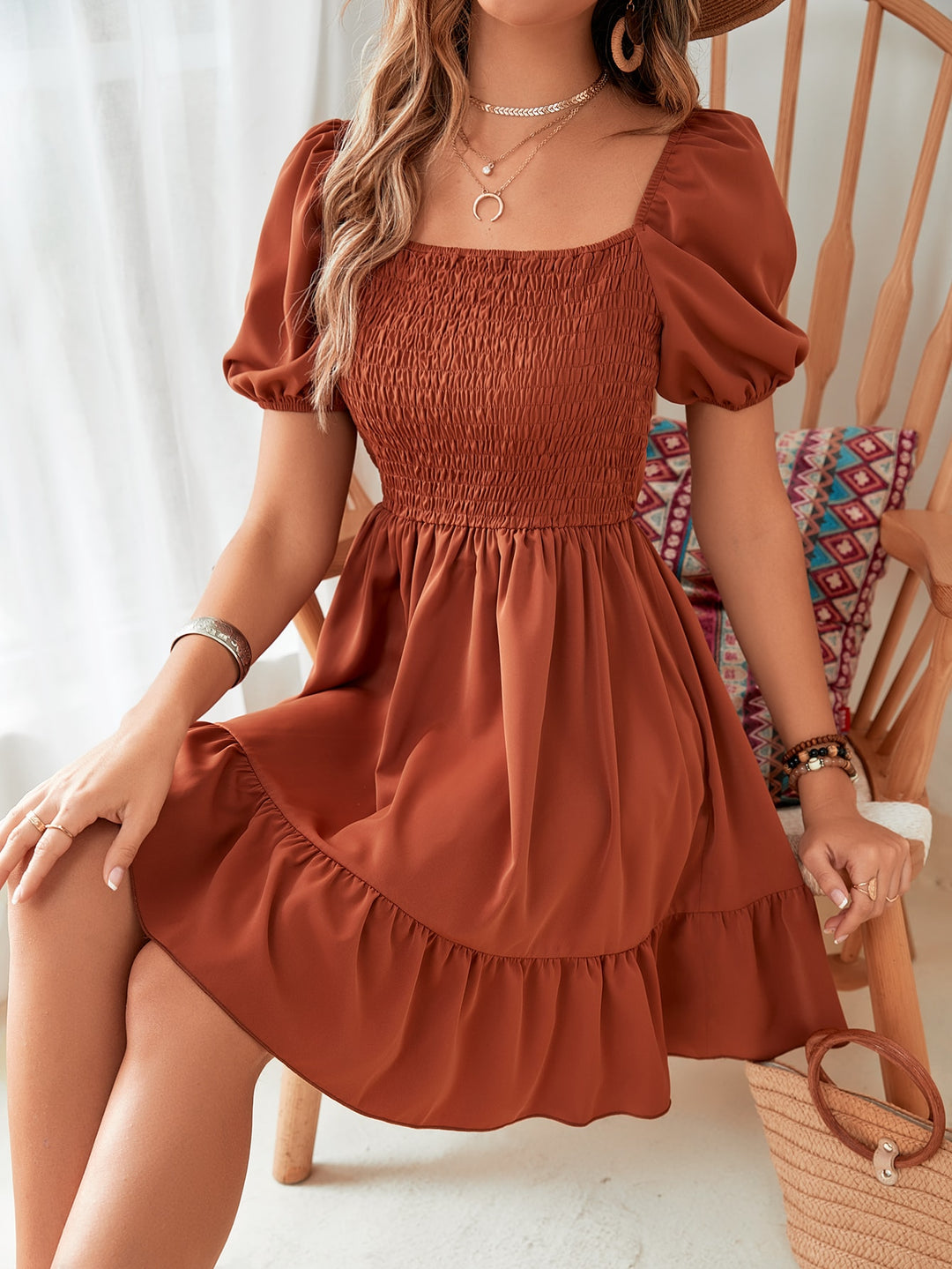 Rochie mini SHEIN, maro