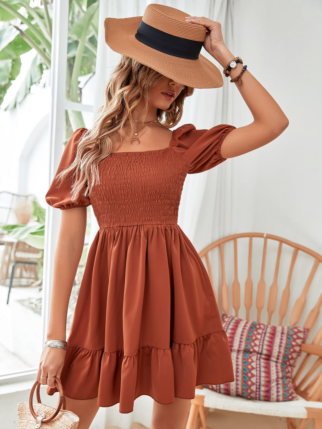 Rochie mini SHEIN, maro