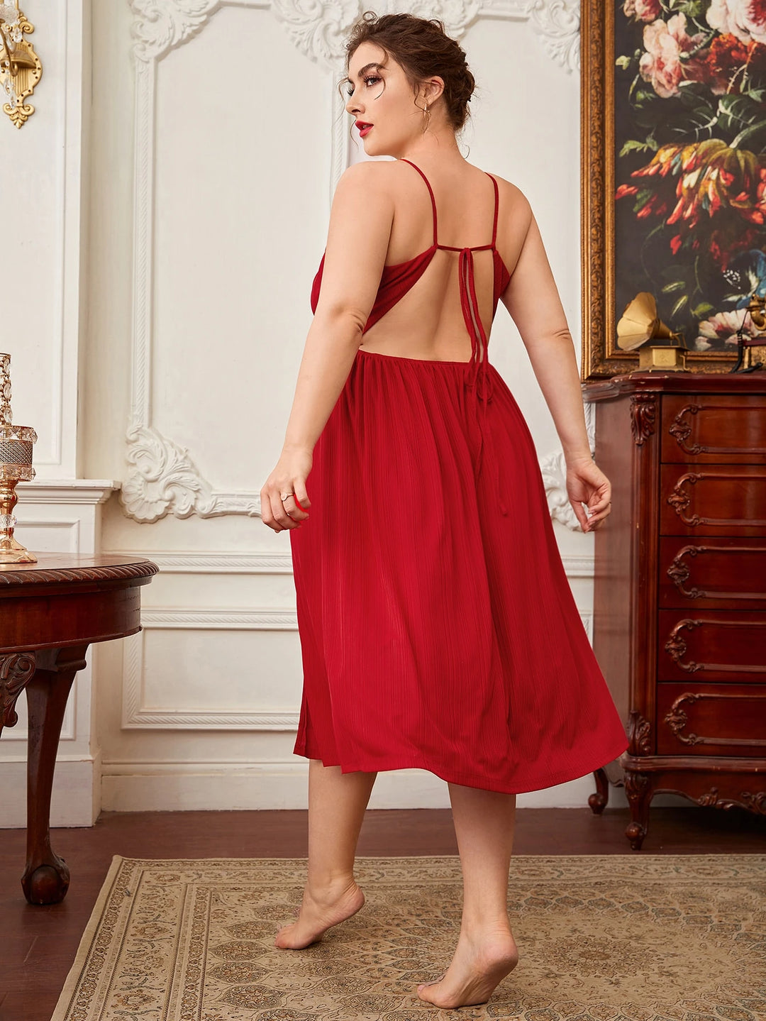Rochie midi SHEIN, roșu