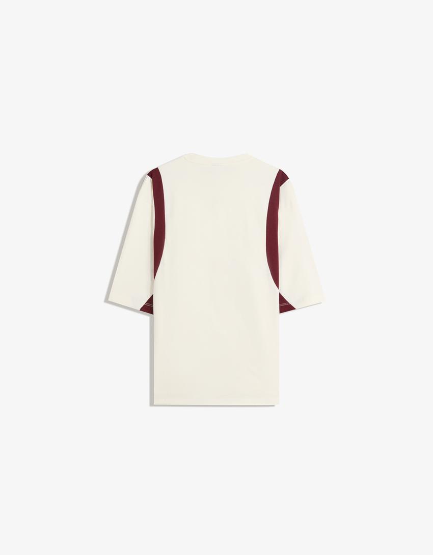 Tricou BERSHKA, crem