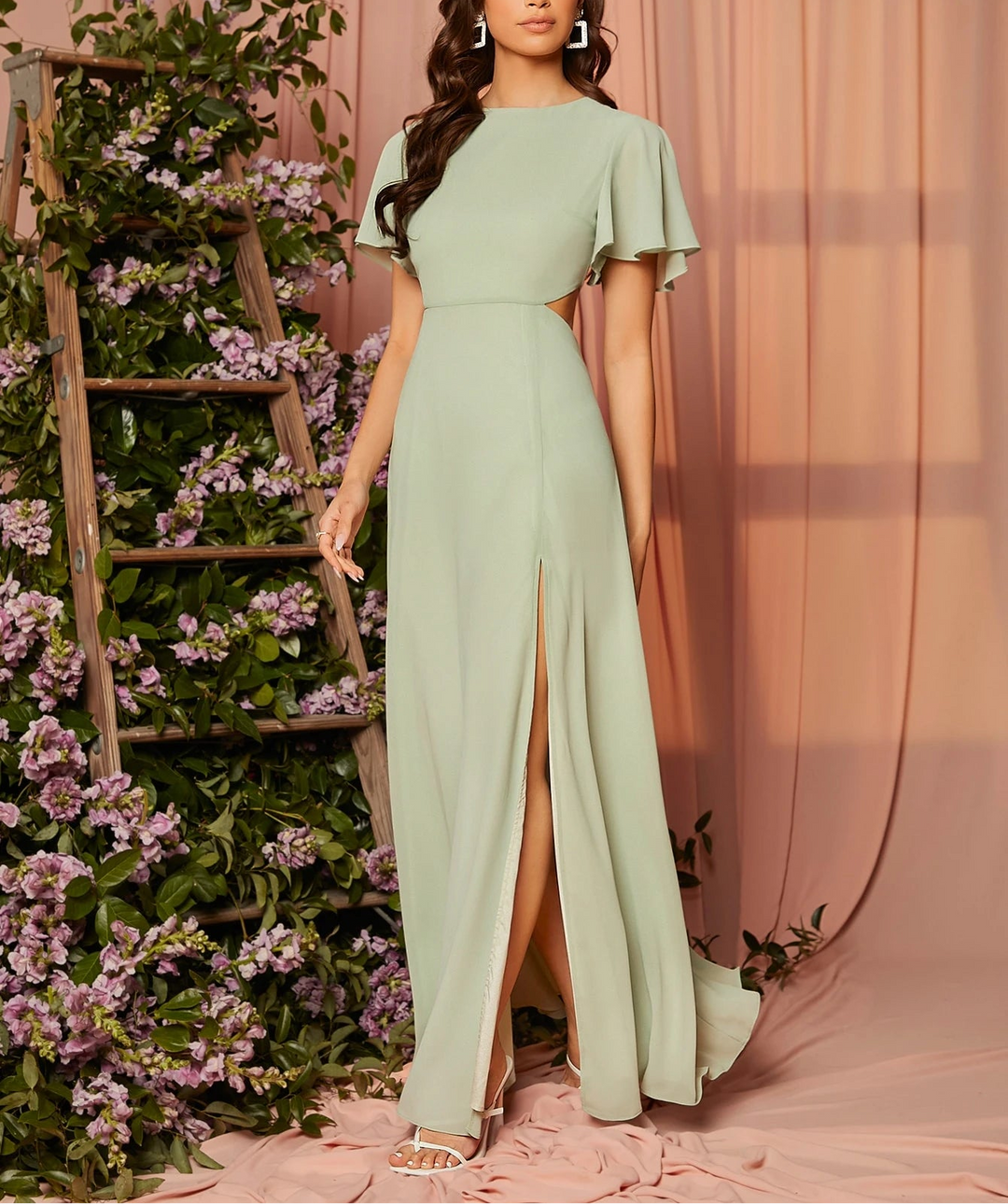 Rochie maxi SHEIN, verde