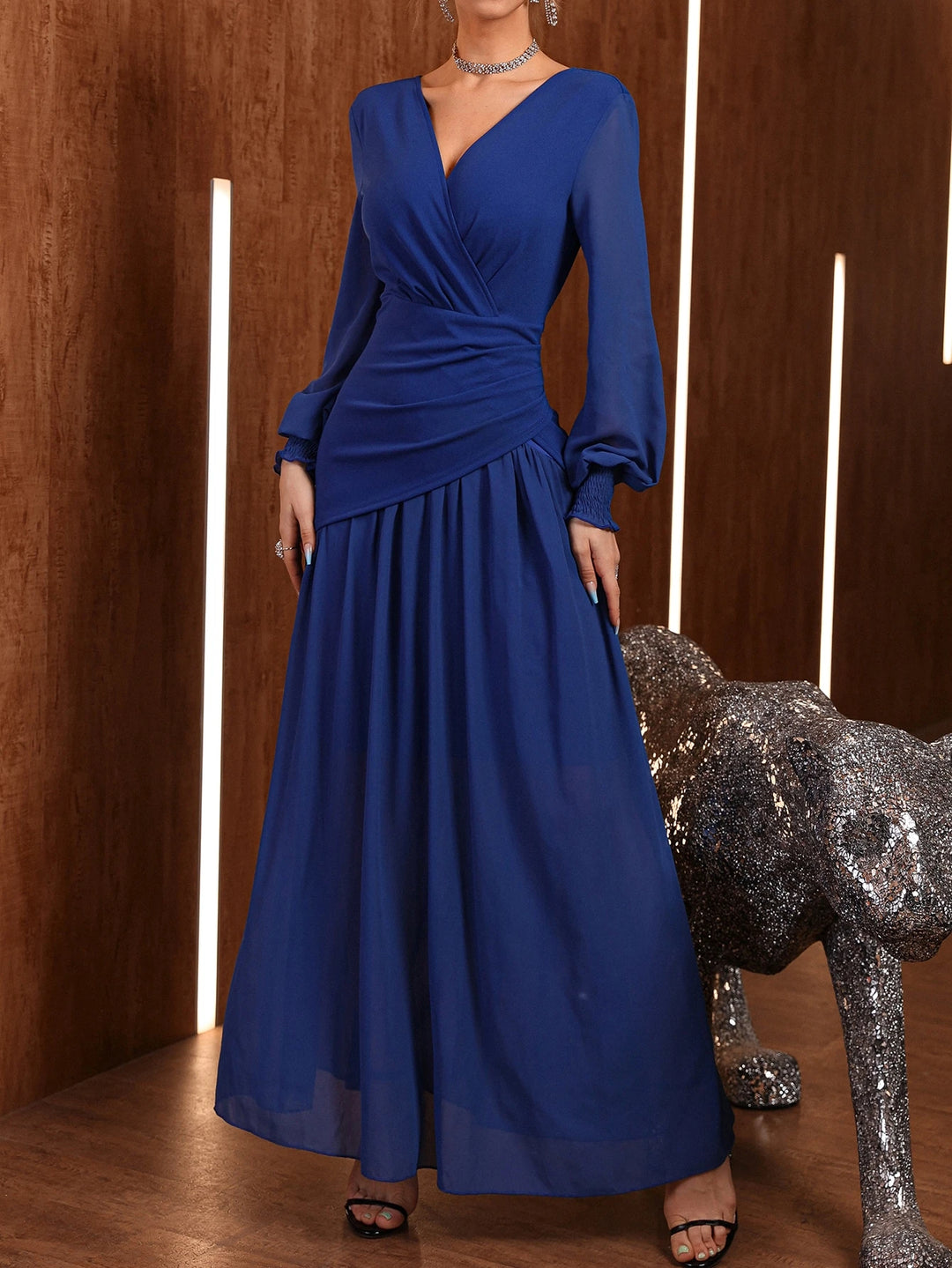 Rochie midi SHEIN, albastru