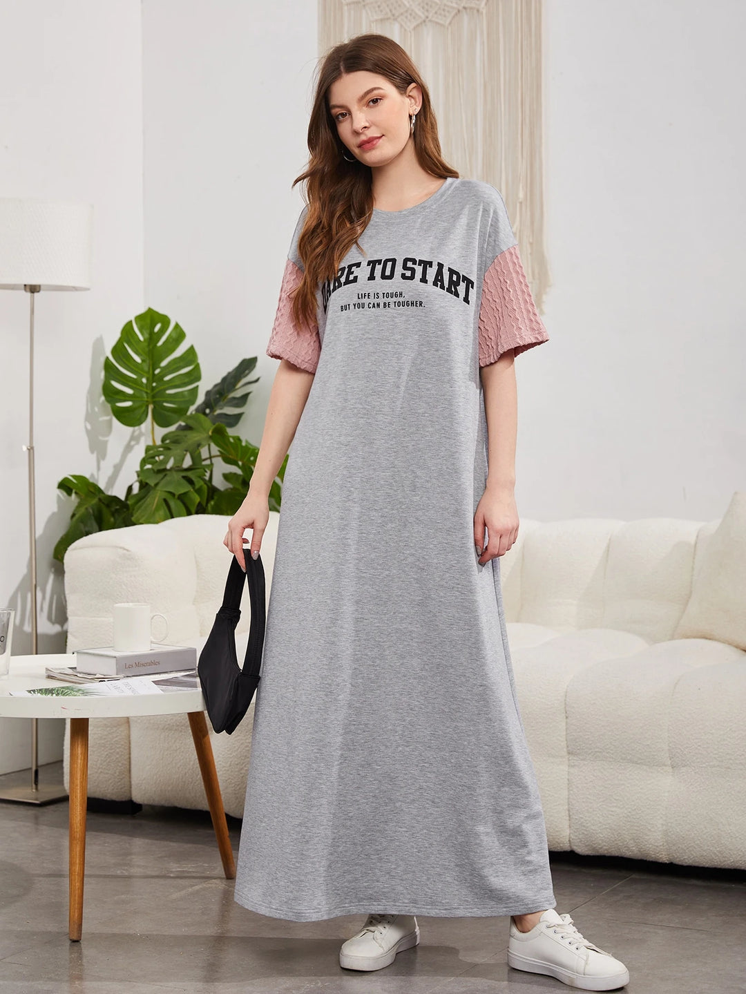 Rochie maxi SHEIN, gri