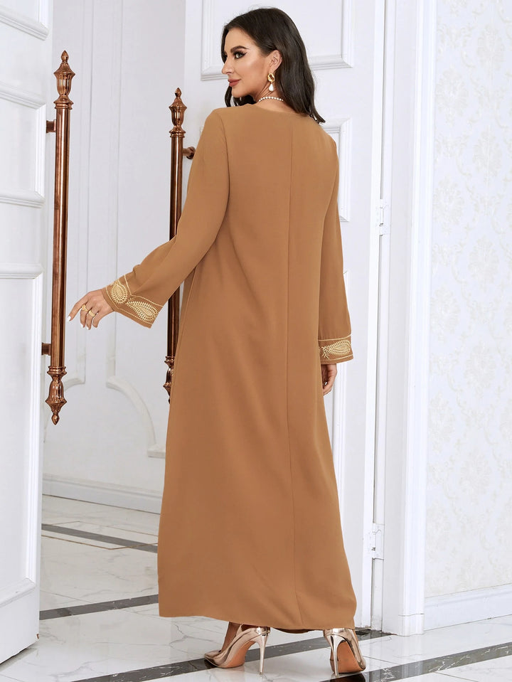 Shein maxi dress, brown