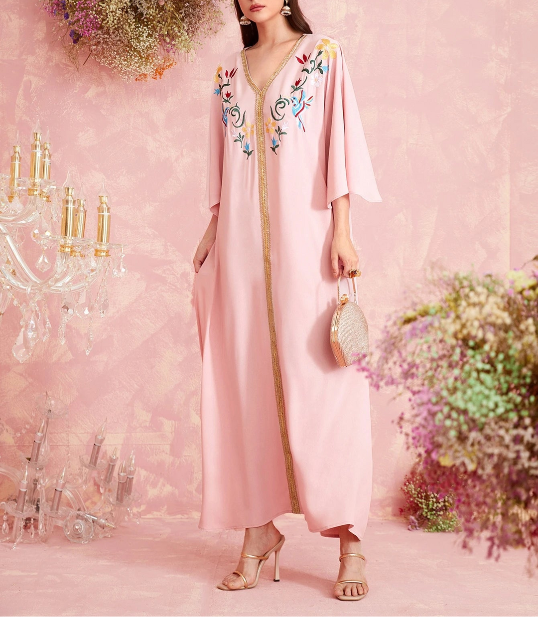 Rochie maxi SHEIN, roz