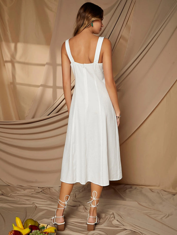 Rochie midi SHEIN, alb