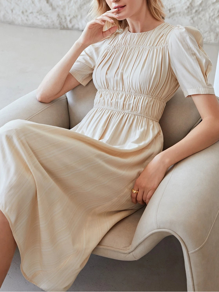 Rochie midi SHEIN, crem