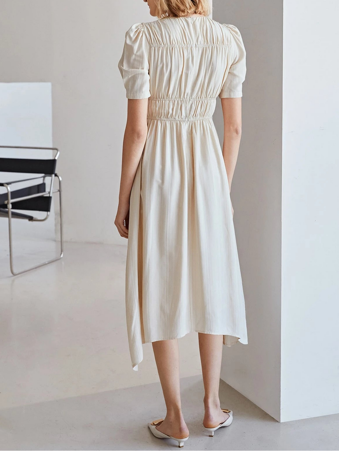Rochie midi SHEIN, crem