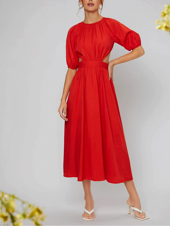 SHEIN midi ruha, piros
