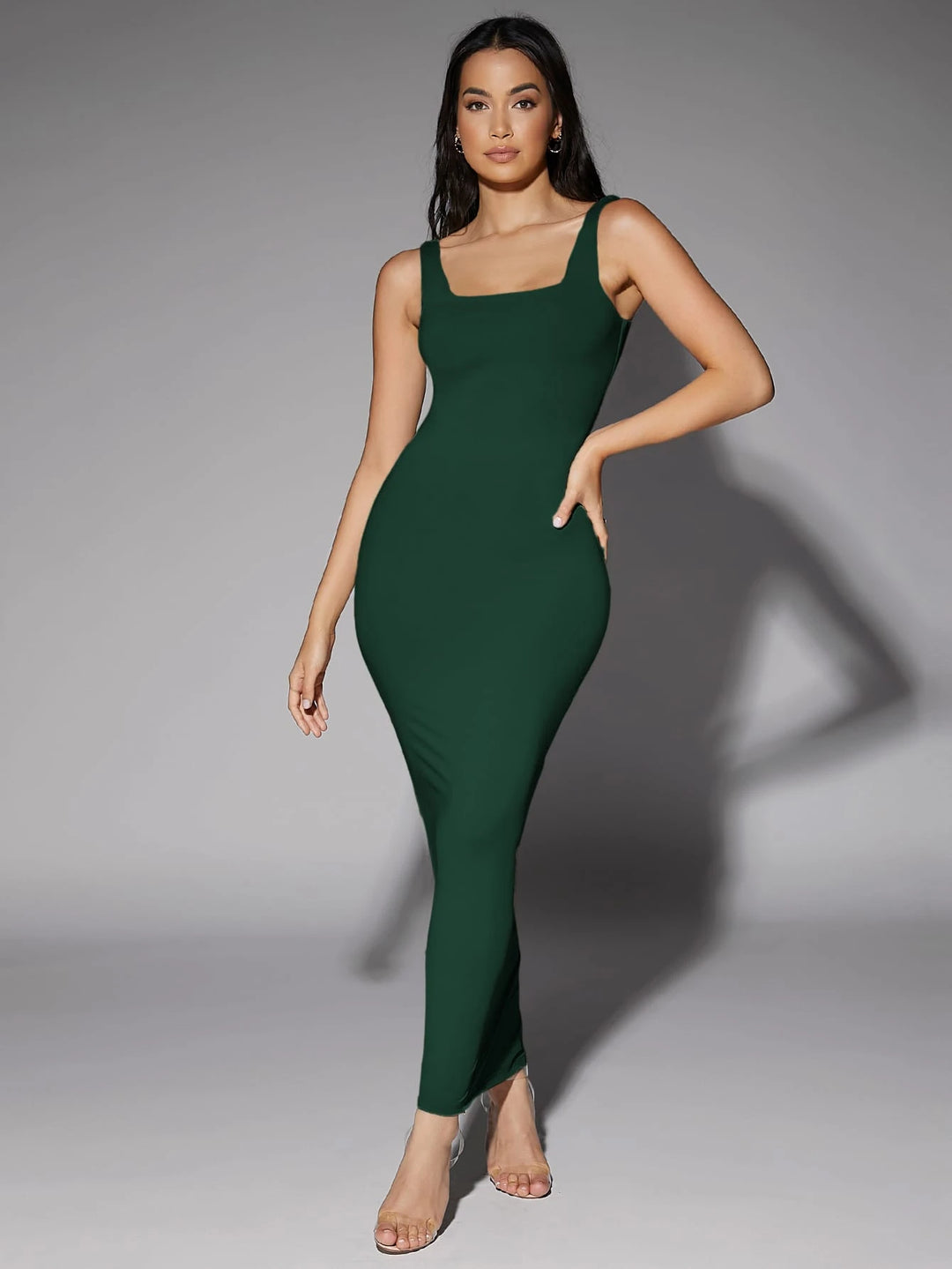 Rochie maxi SHEIN, verde