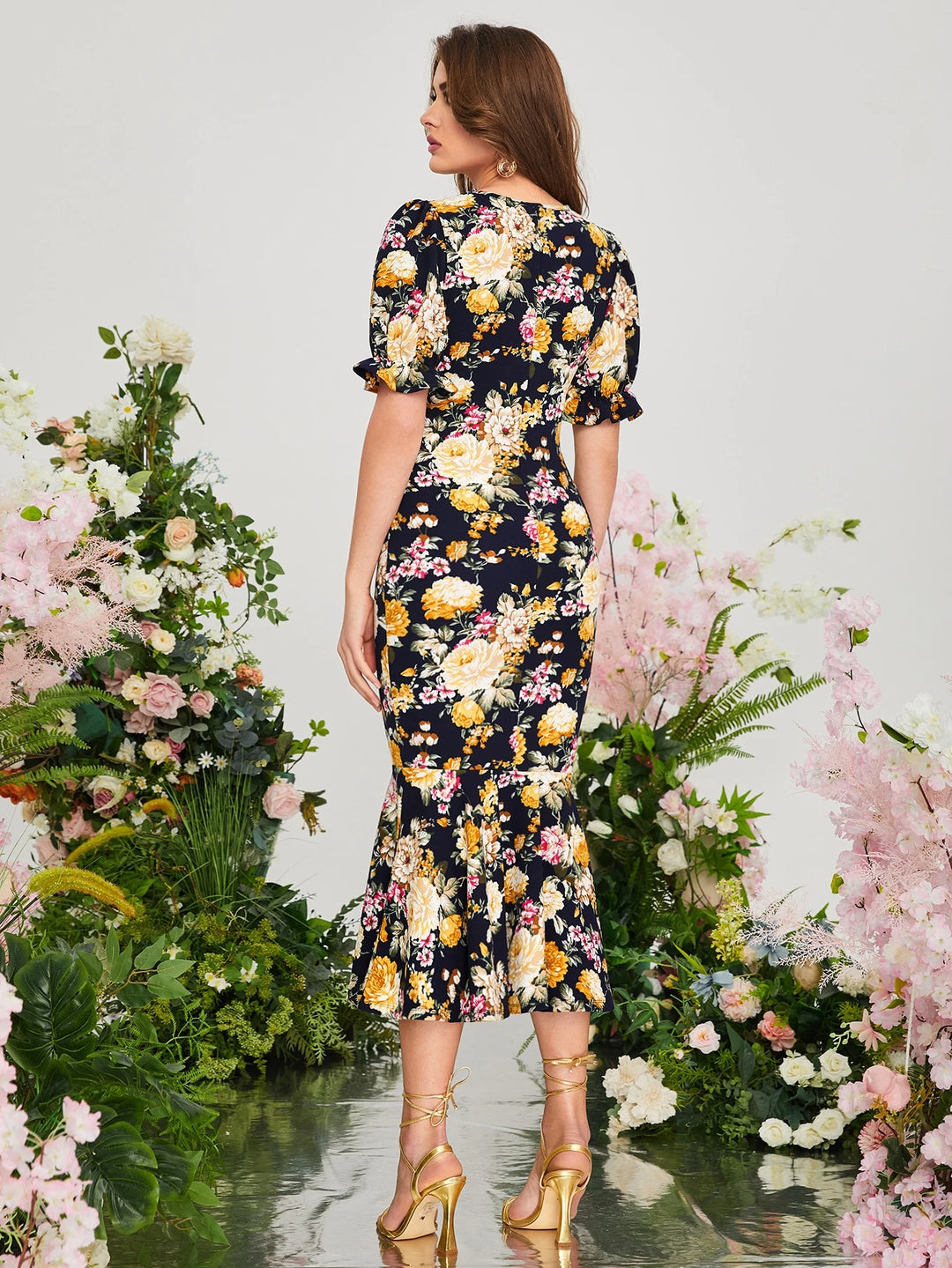 Rochie maxi SHEIN, mix culori