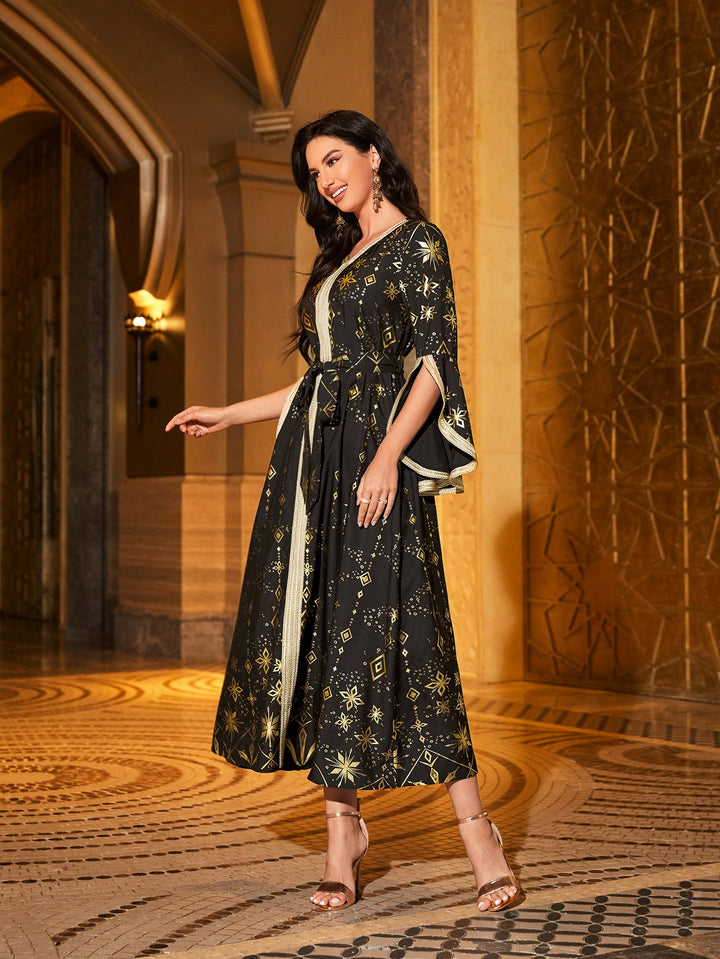 Set caftan și jalabiya SHEIN, negru