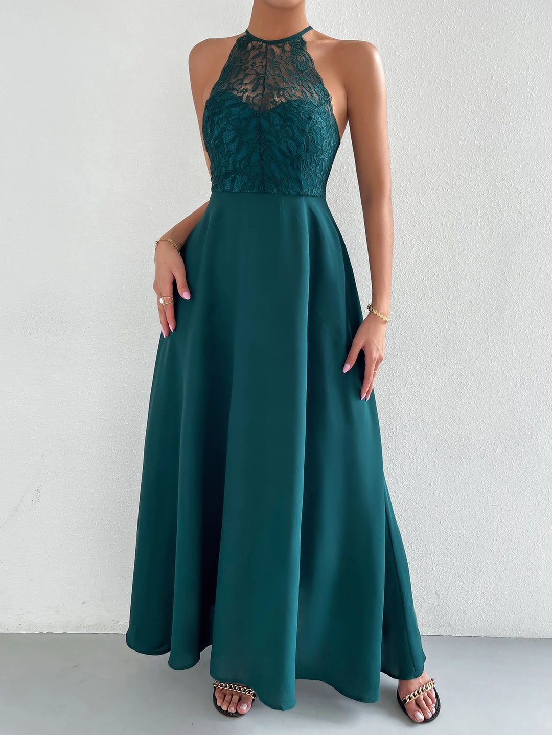 SHEIN maxi ruha, zöld