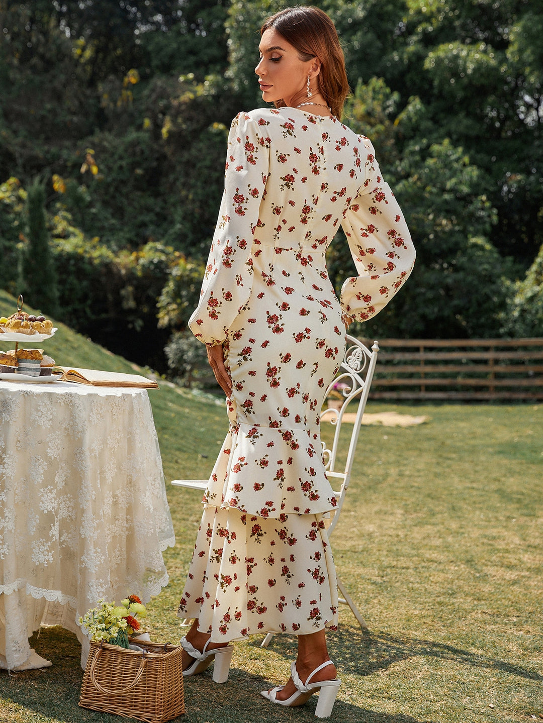 Rochie maxi SHEIN, portocaliu