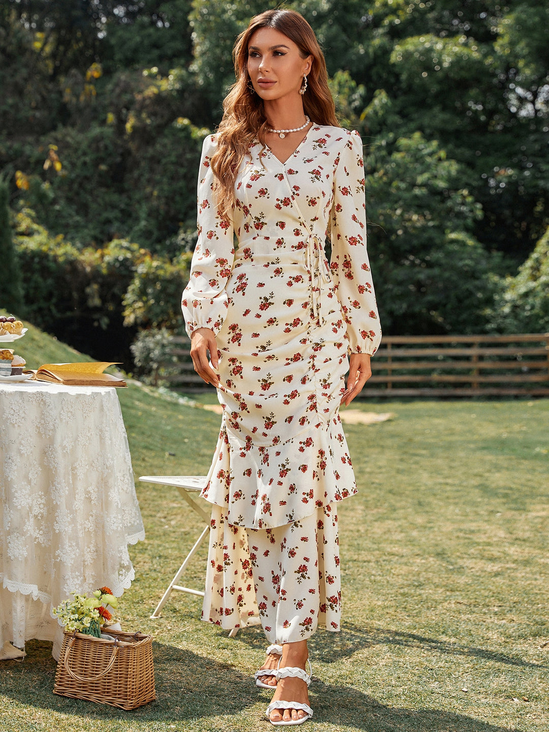 Rochie maxi SHEIN, portocaliu